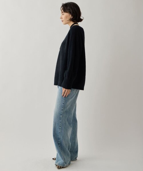 Whim Gazette（ウィムガゼット）の「オフショルVネックニットプルオーバー（ニット/セーター・レディース・グレー/オフホワイト/モカ/ピンク/ブラック・FREE）」の14枚目の写真
