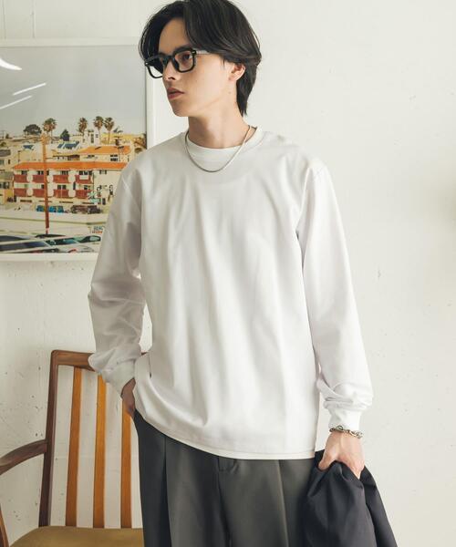SENSE OF PLACE by URBAN RESEARCH(センスオブプレイスバイアーバンリサーチ)の「『イージーケア/吸水速乾』コンフォートロングTシャツ(Tシャツ/カットソー・メンズ・ホワイト/チャコールグレー/ブルー系その他・X-LARGE/MEDIUM/LARGE)」の16枚目の写真