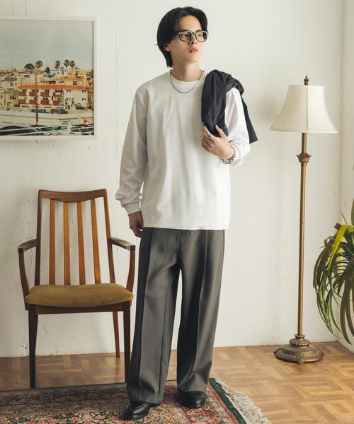 SENSE OF PLACE by URBAN RESEARCH(センスオブプレイスバイアーバンリサーチ)の「『イージーケア/吸水速乾』コンフォートロングTシャツ(Tシャツ/カットソー・メンズ・ホワイト/チャコールグレー/ブルー系その他・X-LARGE/MEDIUM/LARGE)」の7枚目の写真