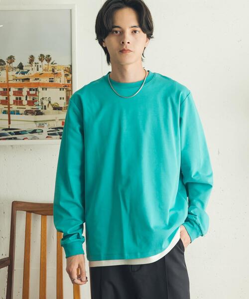 SENSE OF PLACE by URBAN RESEARCH(センスオブプレイスバイアーバンリサーチ)の「『イージーケア/吸水速乾』コンフォートロングTシャツ(Tシャツ/カットソー・メンズ・ホワイト/チャコールグレー/ブルー系その他・X-LARGE/MEDIUM/LARGE)」の18枚目の写真