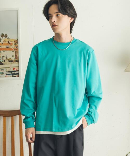 SENSE OF PLACE by URBAN RESEARCH(センスオブプレイスバイアーバンリサーチ)の「『イージーケア/吸水速乾』コンフォートロングTシャツ(Tシャツ/カットソー・メンズ・ホワイト/チャコールグレー/ブルー系その他・X-LARGE/MEDIUM/LARGE)」の19枚目の写真