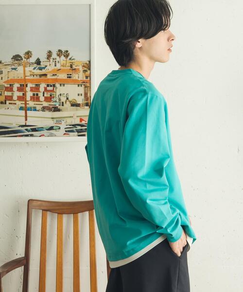 SENSE OF PLACE by URBAN RESEARCH(センスオブプレイスバイアーバンリサーチ)の「『イージーケア/吸水速乾』コンフォートロングTシャツ(Tシャツ/カットソー・メンズ・ホワイト/チャコールグレー/ブルー系その他・X-LARGE/MEDIUM/LARGE)」の20枚目の写真