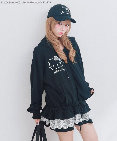 OLIVE des OLIVE(オリーブデオリーブ)の「HELLO KITTY キャップ(キャップ・レディース・ピンク/ブラック・FREE)」の8枚目の写真