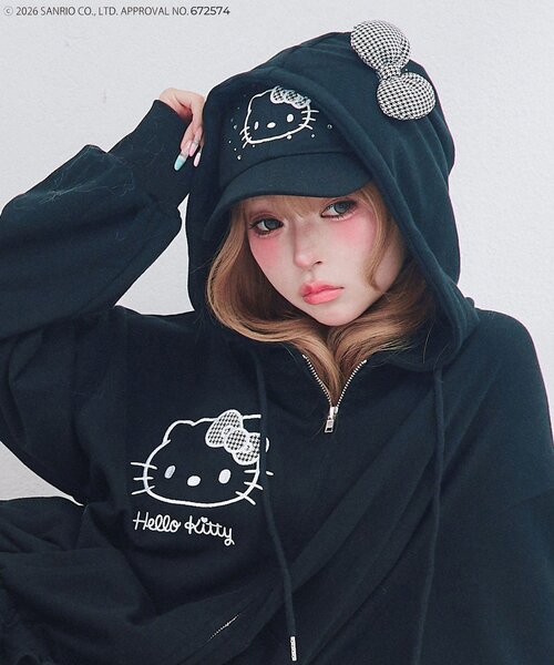 OLIVE des OLIVE(オリーブデオリーブ)の「HELLO KITTY キャップ(キャップ・レディース・ピンク/ブラック・FREE)」の11枚目の写真