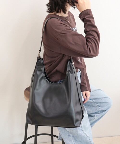 fredy emue(フレディエミュ)の「ショルダーアレンジワンショルバッグ(トートバッグ・レディース・ブラウン/ブラック・FREE)」の8枚目の写真