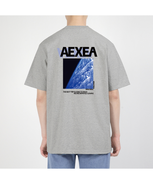 AEXEA(アクシー)の「宇宙旅行 半袖Tシャツ E04BRD_ABX10204(Tシャツ/カットソー・メンズ・ブラック/ホワイト/ブルー/グレー系その他・L/S/XL/M)」の1枚目の写真