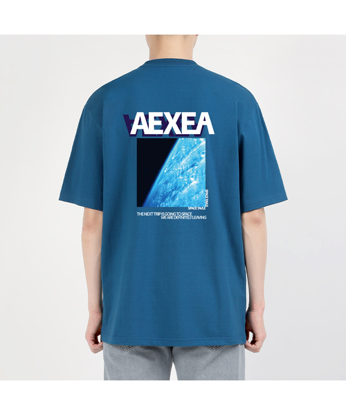 AEXEA(アクシー)の「宇宙旅行 半袖Tシャツ E04BRD_ABX10204(Tシャツ/カットソー・メンズ・ブラック/ホワイト/ブルー/グレー系その他・L/S/XL/M)」の4枚目の写真