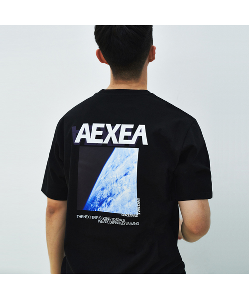 AEXEA(アクシー)の「宇宙旅行 半袖Tシャツ E04BRD_ABX10204(Tシャツ/カットソー・メンズ・ブラック/ホワイト/ブルー/グレー系その他・L/S/XL/M)」の3枚目の写真