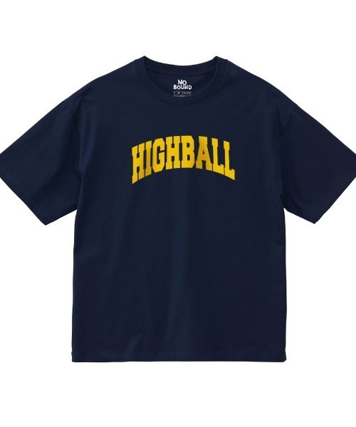 NOBOUND(ノーバウンド)の「NOBOUND(ノーバウンド) 半袖Tシャツ HIGHBALL ハイボール ロゴ プリント ビッグシルエット カットソー メンズ ユニセックス(Tシャツ/カットソー・メンズ・ホワイト/ブラック/ネイビー・M/L/XL)」の1枚目の写真