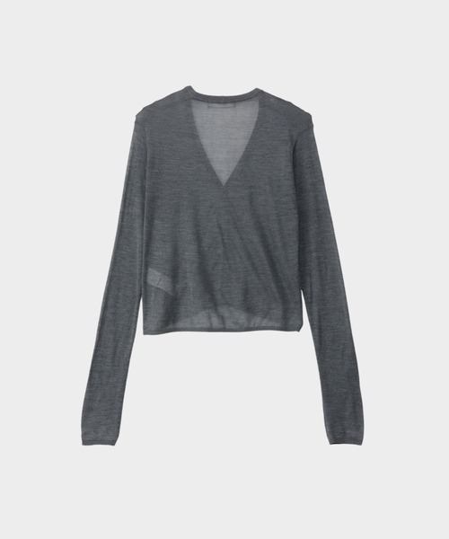 CINOH(チノ)の「SILK CARDIGAN(カーディガン/ボレロ・レディース・カーキ/グレー・36/38)」の5枚目の写真