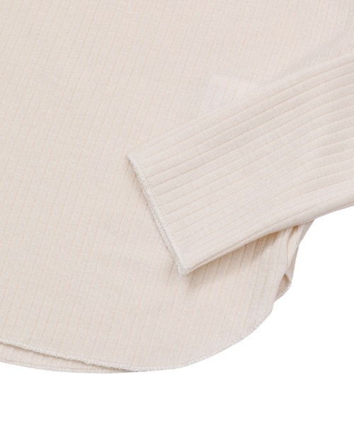 MUCENT(ムセント)の「A'GEM/9 × .kom 『MUCENT/ムセント』 VERION STRAP RIBBON LONG SLEEVE TEE/VERION ストラップリボン長袖Tシャツ(Tシャツ/カットソー・レディース・ベージュ/ホワイト/チャコールグレー・FREE)」の9枚目の写真