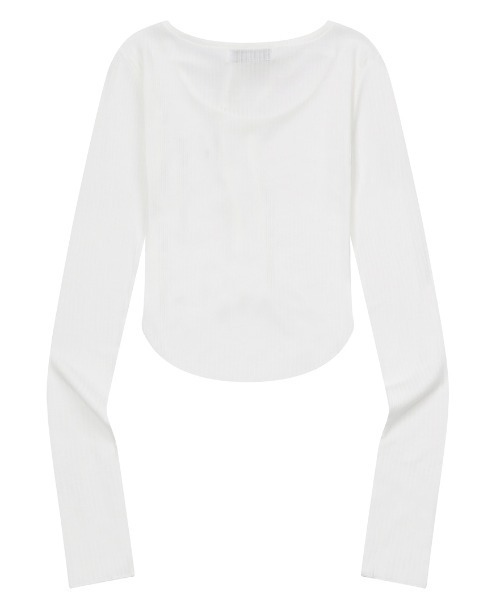 MUCENT(ムセント)の「A'GEM/9 × .kom 『MUCENT/ムセント』 VERION STRAP RIBBON LONG SLEEVE TEE/VERION ストラップリボン長袖Tシャツ(Tシャツ/カットソー・レディース・ベージュ/ホワイト/チャコールグレー・FREE)」の10枚目の写真