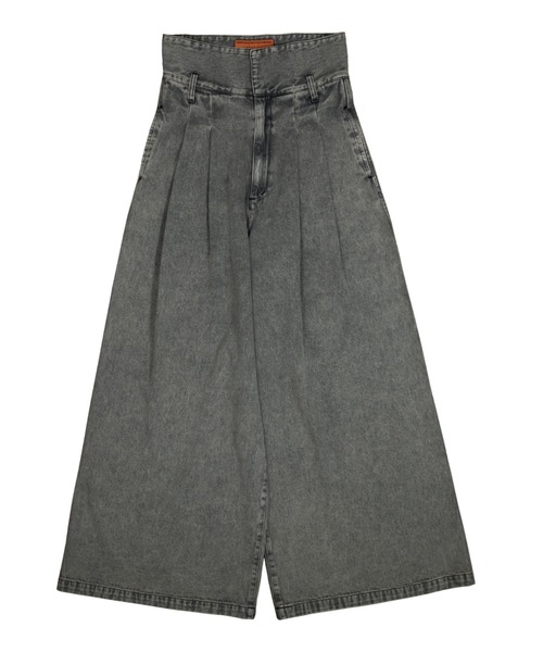 UNIVERSAL OVERALL（ユニバーサルオーバーオール）の「HIGH WAIST WIDE / デニムパンツ / ワイドパンツ（デニムパンツ・レディース・ブルー/ブラック・M/L）」の2枚目の写真