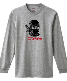 NIPOP(ニポップ) 長袖Tシャツ 忍者 イラスト 和 プリント インバウンド お土産 ロンT トップス メンズ ユニセックス