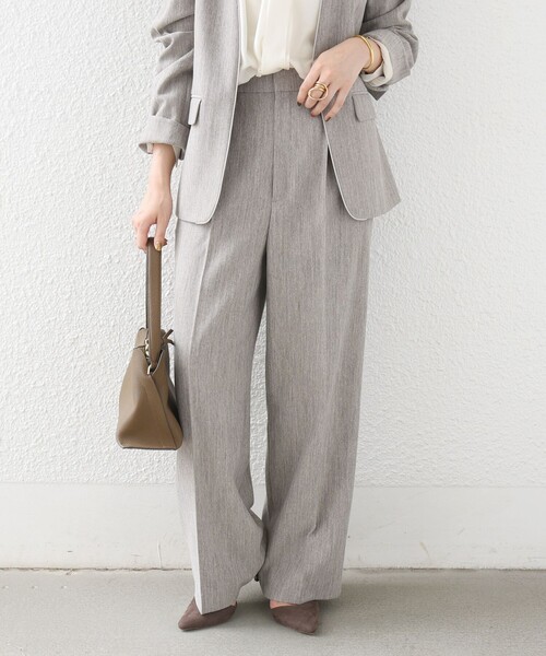 SHIPS(シップス)の「〈洗濯機可能〉FUNCTION セミ ワイド パンツ 26AW(スラックス・レディース・ネイビー/ベージュ系・40/38/36/34)」の2枚目の写真