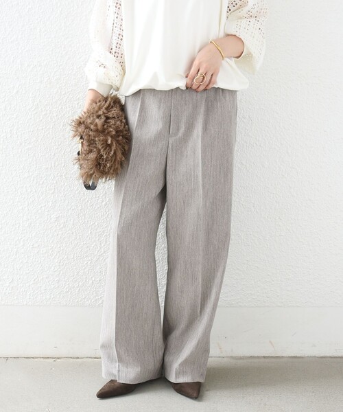 SHIPS(シップス)の「〈洗濯機可能〉FUNCTION セミ ワイド パンツ 26AW(スラックス・レディース・ネイビー/ベージュ系・40/38/36/34)」の18枚目の写真