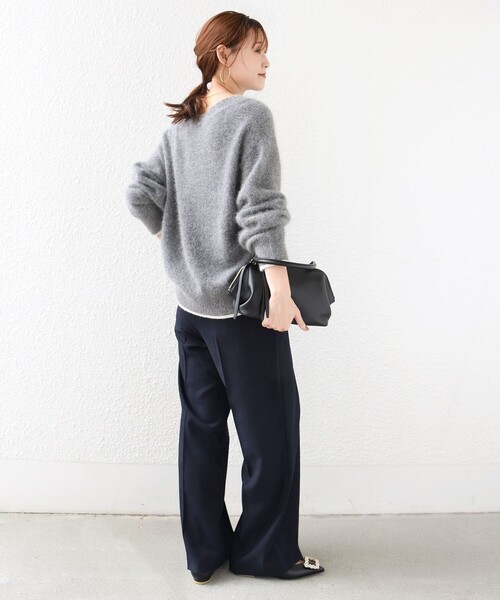 SHIPS(シップス)の「〈洗濯機可能〉FUNCTION セミ ワイド パンツ 26AW(スラックス・レディース・ネイビー/ベージュ系・40/38/36/34)」の15枚目の写真