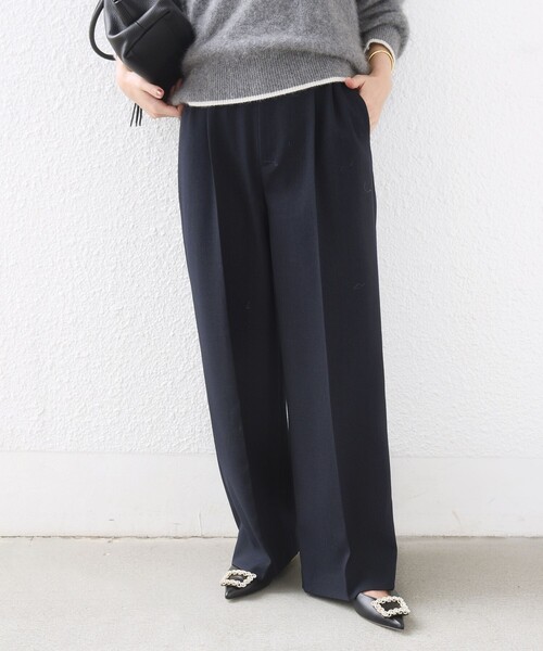 SHIPS(シップス)の「〈洗濯機可能〉FUNCTION セミ ワイド パンツ 26AW(スラックス・レディース・ネイビー/ベージュ系・40/38/36/34)」の13枚目の写真