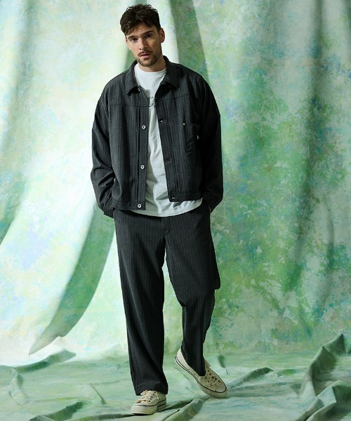 ACANTHUS（アカンサス）の「mj11924- Type1 WWⅡ Stripe Tropical Wool Jacket ウールストライプジャケット(JK2701)（その他アウター・メンズ・チャコール/ブラック・XL/L/M/S）」の5枚目の写真