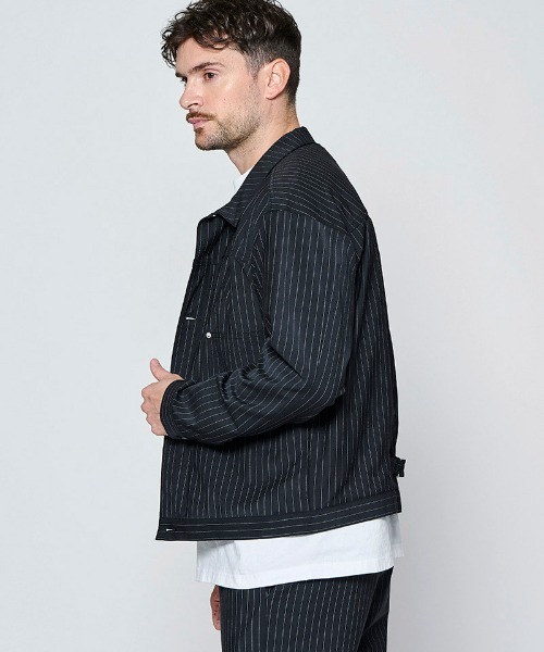 ACANTHUS（アカンサス）の「mj11924- Type1 WWⅡ Stripe Tropical Wool Jacket ウールストライプジャケット(JK2701)（その他アウター・メンズ・チャコール/ブラック・XL/L/M/S）」の12枚目の写真