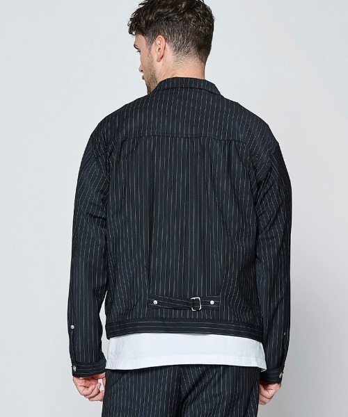 ACANTHUS（アカンサス）の「mj11924- Type1 WWⅡ Stripe Tropical Wool Jacket ウールストライプジャケット(JK2701)（その他アウター・メンズ・チャコール/ブラック・XL/L/M/S）」の13枚目の写真