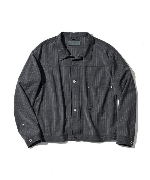 ACANTHUS（アカンサス）の「mj11924- Type1 WWⅡ Stripe Tropical Wool Jacket ウールストライプジャケット(JK2701)（その他アウター・メンズ・チャコール/ブラック・XL/L/M/S）」の16枚目の写真