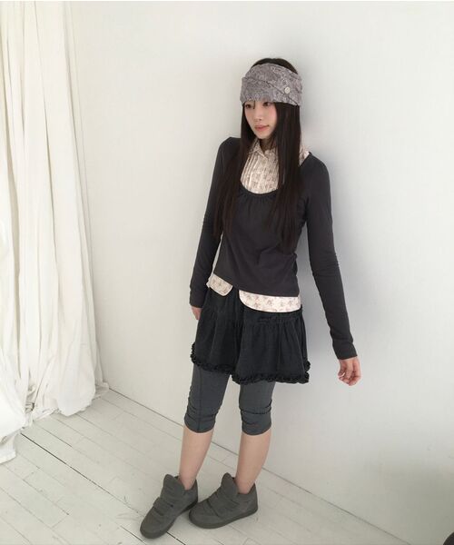 OAFISH(オアフィッシュ)の「レイヤードラッフルスカート(チャコール)(その他パンツ・レディース・その他・FREE)」の5枚目の写真