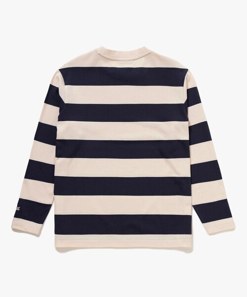 LACOSTE(ラコステ)の「テクスチャーロゴ ボーダーロングスリーブTシャツ(Tシャツ/カットソー・メンズ・アイボリー/イエロー/ダークグレー・4/3/2/5)」の12枚目の写真
