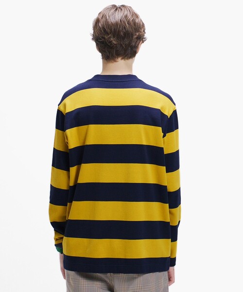 LACOSTE(ラコステ)の「テクスチャーロゴ ボーダーロングスリーブTシャツ(Tシャツ/カットソー・メンズ・アイボリー/イエロー/ダークグレー・4/3/2/5)」の18枚目の写真