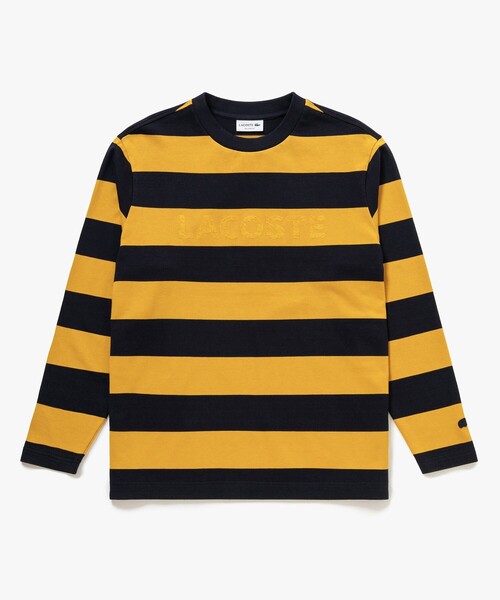 LACOSTE(ラコステ)の「テクスチャーロゴ ボーダーロングスリーブTシャツ(Tシャツ/カットソー・メンズ・アイボリー/イエロー/ダークグレー・4/3/2/5)」の20枚目の写真