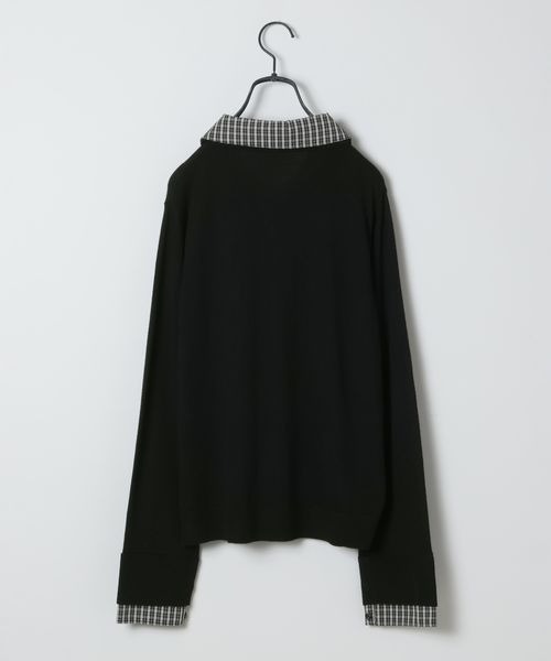 JEANASIS(ジーナシス)の「12GドッキングカラーポロニットLS/1089575(ポロシャツ・レディース・グレー系その他/ブラック系その他/レッド系その他・FREE)」の4枚目の写真