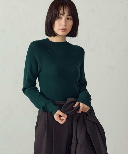 COMME CA ISM(コムサイズム)の「マシンウォッシャブル ハイネックニット(ニット/セーター・レディース・ネイビー/チャコール/グリーン/ホワイト・M/L)」の7枚目の写真