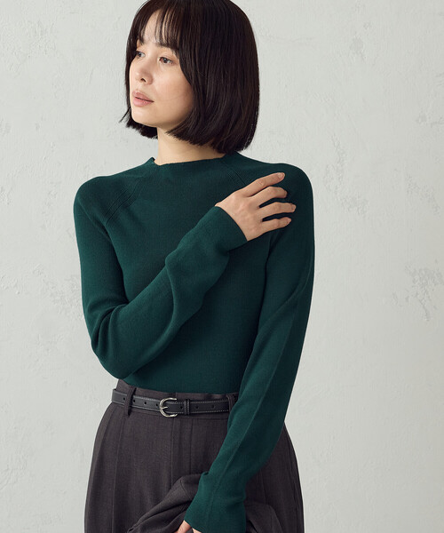 COMME CA ISM(コムサイズム)の「マシンウォッシャブル ハイネックニット(ニット/セーター・レディース・ネイビー/チャコール/グリーン/ホワイト・M/L)」の8枚目の写真