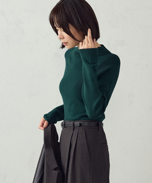 COMME CA ISM(コムサイズム)の「マシンウォッシャブル ハイネックニット(ニット/セーター・レディース・ネイビー/チャコール/グリーン/ホワイト・M/L)」の10枚目の写真