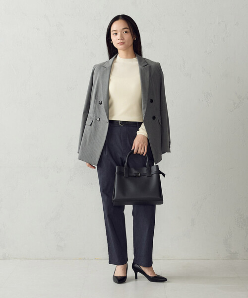 COMME CA ISM(コムサイズム)の「マシンウォッシャブル ハイネックニット(ニット/セーター・レディース・ネイビー/チャコール/グリーン/ホワイト・M/L)」の12枚目の写真