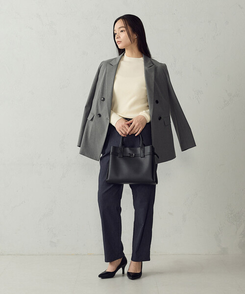COMME CA ISM(コムサイズム)の「マシンウォッシャブル ハイネックニット(ニット/セーター・レディース・ネイビー/チャコール/グリーン/ホワイト・M/L)」の13枚目の写真