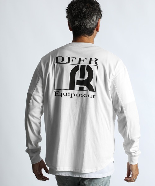 BLACK LABEL〕GRAPHIC PRINT ROUND HEM L/S TEE：吸湿速乾 T/C天竺