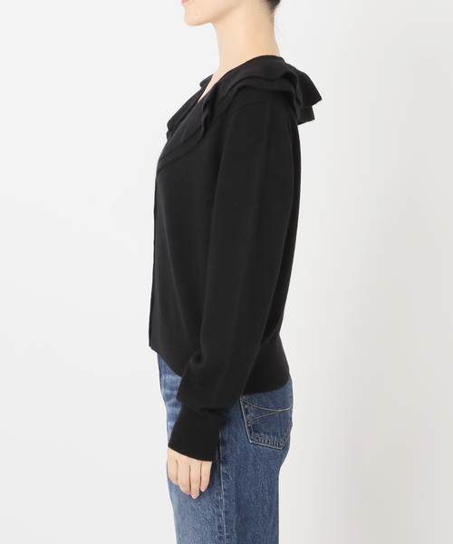 Spick & Span(スピックアンドスパン)の「フリルディティールカーディガン(カーディガン/ボレロ・レディース・ブラック/チャコールグレー・FREE)」の19枚目の写真