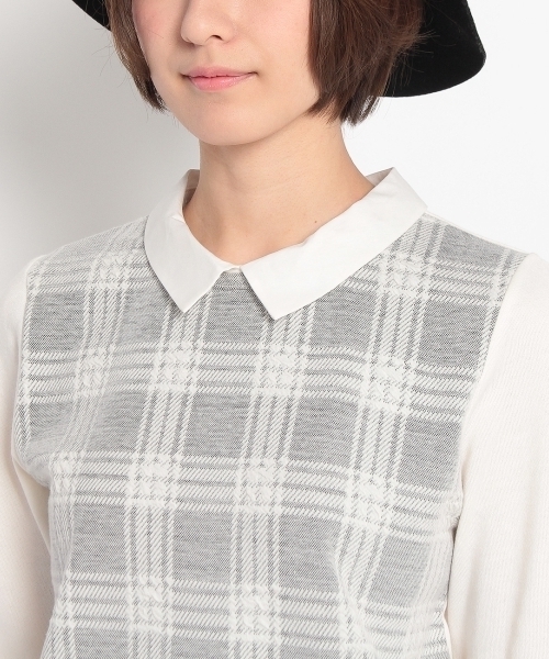 THE EMPORIUM（ジエンポリアム）の「シャヅ付きプルオーバー（Tシャツ/カットソー・レディース・ホワイト/グリーン/グレー/ブルー・38/40）」の6枚目の写真