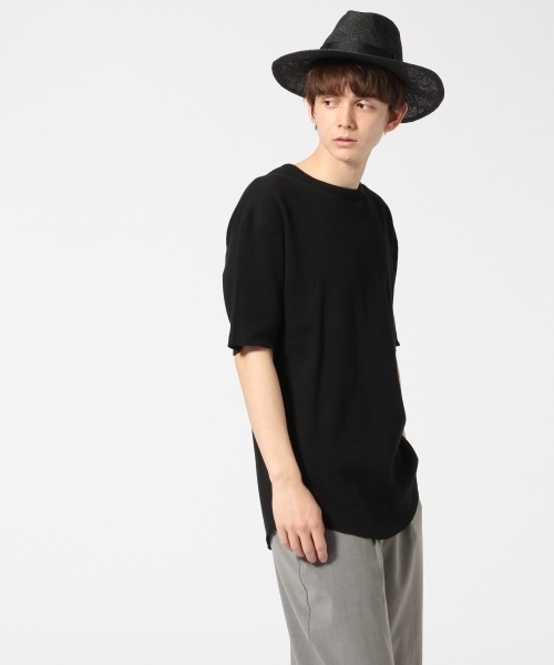 HARE（ハレ）の「セミロングハニカムカットソー(HARE)（Tシャツ/カットソー・メンズ・オフホワイト/グレー/ブラック・MEDIUM/SMALL）」の2枚目の写真