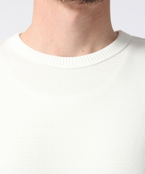 HARE（ハレ）の「セミロングハニカムカットソー(HARE)（Tシャツ/カットソー・メンズ・オフホワイト/グレー/ブラック・MEDIUM/SMALL）」の5枚目の写真