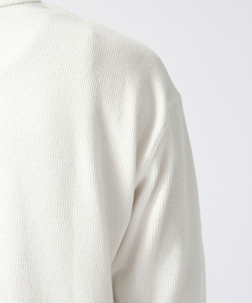 HARE（ハレ）の「セミロングハニカムカットソー(HARE)（Tシャツ/カットソー・メンズ・オフホワイト/グレー/ブラック・MEDIUM/SMALL）」の9枚目の写真