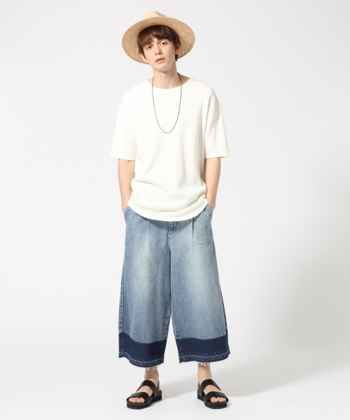 HARE（ハレ）の「セミロングハニカムカットソー(HARE)（Tシャツ/カットソー・メンズ・オフホワイト/グレー/ブラック・MEDIUM/SMALL）」の15枚目の写真