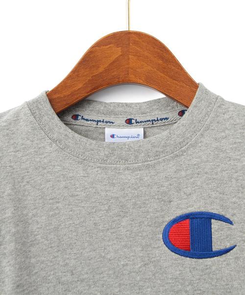 Champion（チャンピオン）の「【Champion(チャンピオン)】 ロゴシシュウ ショートスリーブ Tシャツ◆（Tシャツ/カットソー・キッズ・ホワイト/グレー/コバルトブルー・100cm/110cm/130cm/120cm）」の5枚目の写真