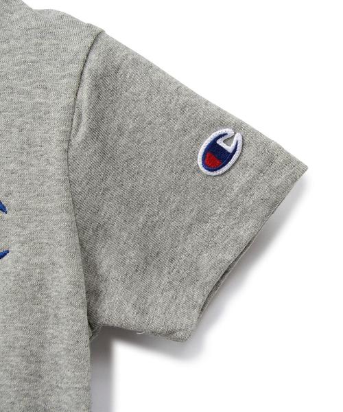 Champion（チャンピオン）の「【Champion(チャンピオン)】 ロゴシシュウ ショートスリーブ Tシャツ◆（Tシャツ/カットソー・キッズ・ホワイト/グレー/コバルトブルー・100cm/110cm/130cm/120cm）」の6枚目の写真