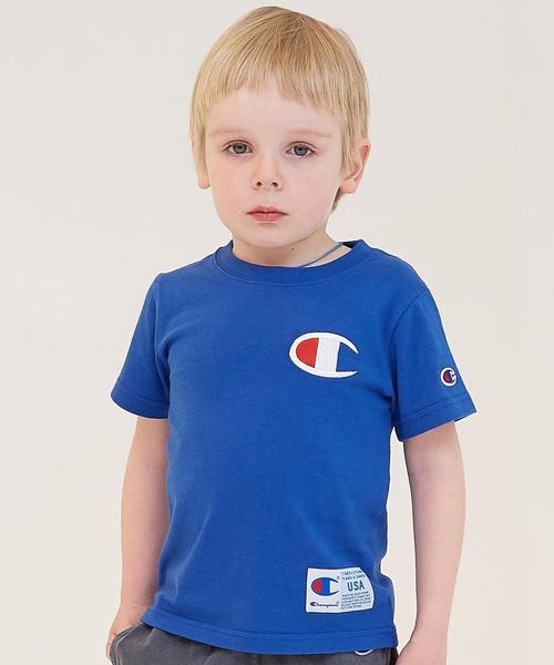 Champion（チャンピオン）の「【Champion(チャンピオン)】 ロゴシシュウ ショートスリーブ Tシャツ◆（Tシャツ/カットソー・キッズ・ホワイト/グレー/コバルトブルー・100cm/110cm/130cm/120cm）」の15枚目の写真
