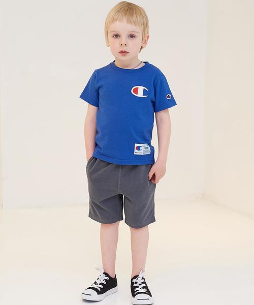 Champion（チャンピオン）の「【Champion(チャンピオン)】 ロゴシシュウ ショートスリーブ Tシャツ◆（Tシャツ/カットソー・キッズ・ホワイト/グレー/コバルトブルー・100cm/110cm/130cm/120cm）」の9枚目の写真