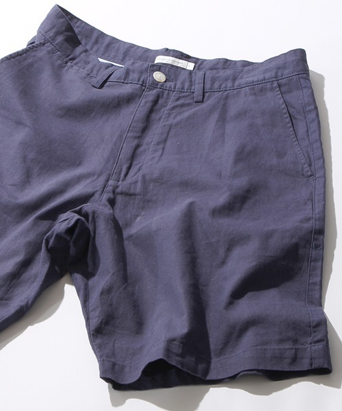 WEGO（ウィゴー）の「WEGO/綿麻カラーショーツ（その他パンツ・メンズ・サックスブルー/ライトピンク/ネイビー/ホワイト・MEDIUM/LARGE）」の3枚目の写真