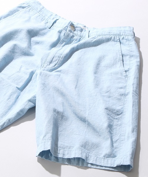 WEGO（ウィゴー）の「WEGO/綿麻カラーショーツ（その他パンツ・メンズ・サックスブルー/ライトピンク/ネイビー/ホワイト・MEDIUM/LARGE）」の4枚目の写真