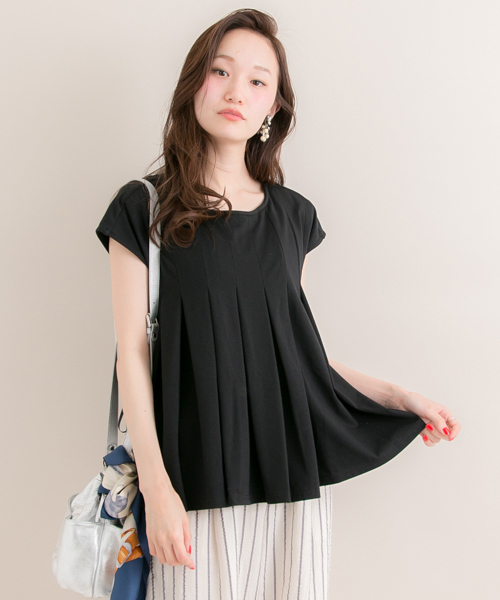 URBAN RESEARCH（アーバンリサーチ）の「UR レースアップTシャツ（Tシャツ/カットソー・レディース・トップグレー/グリーン/ブラック・FREE）」の2枚目の写真